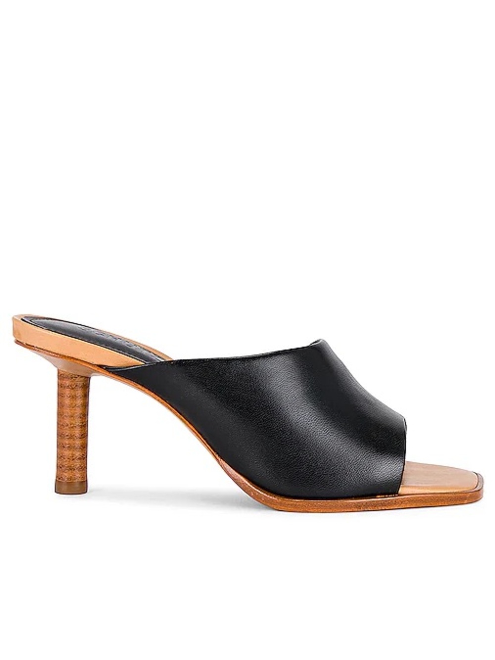 Schutz Zelda Stiletto Mule Sandal Black Leather 10/EU40